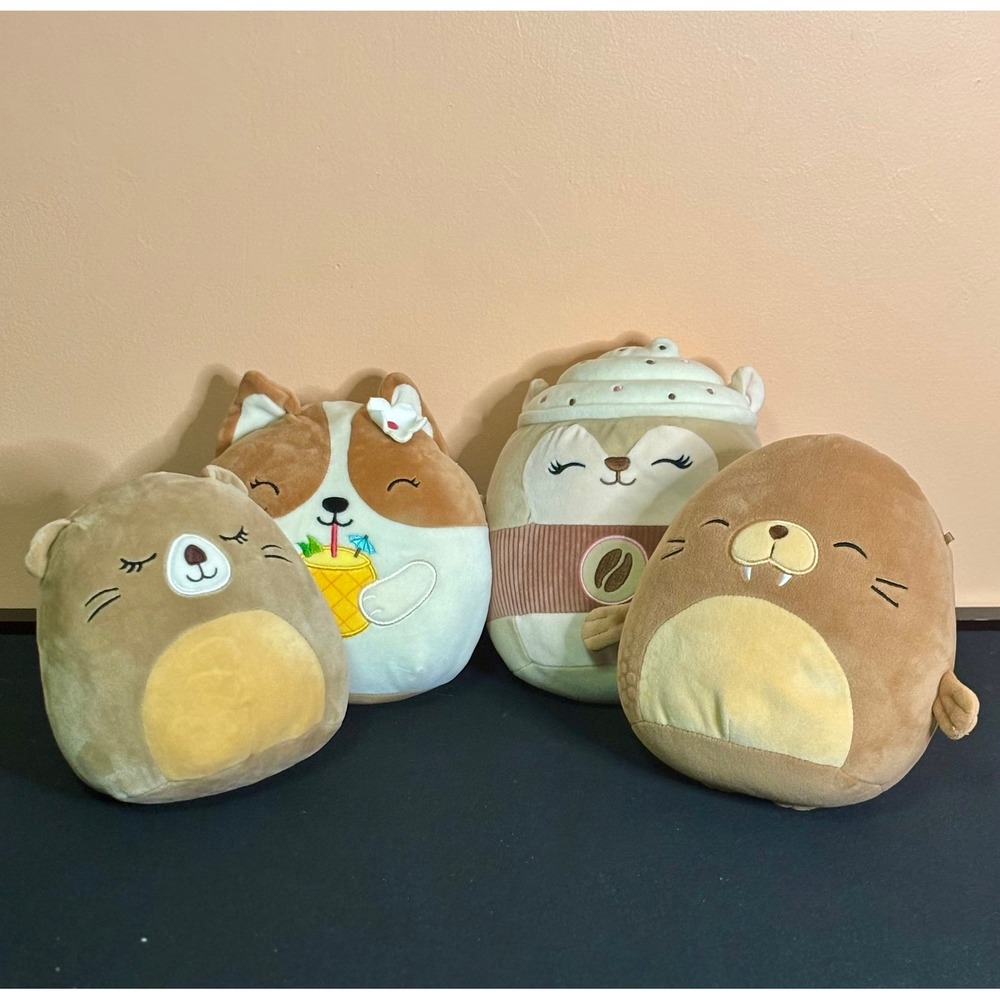 4 Squishmallows 8" Plush Bundle Regina Reza Bruce Maisha Cozy Sweet Friends Lot